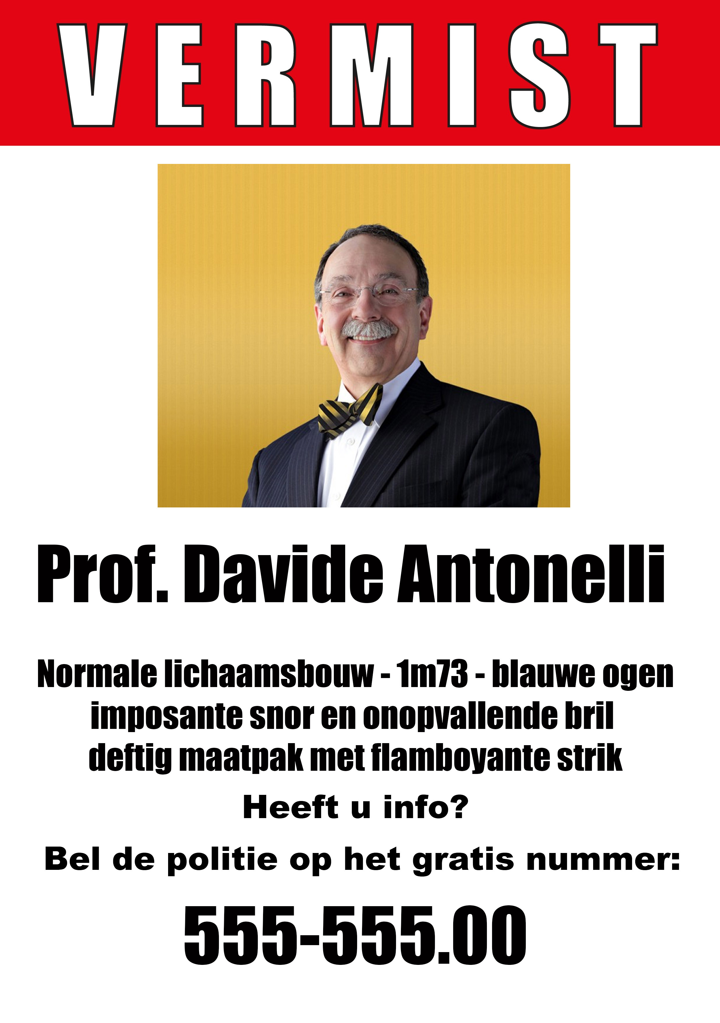 vermist prof. Antonelli